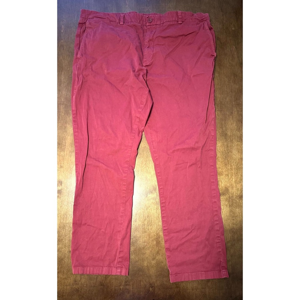 Vineyard Vines Chino Pants Mens 40x30 Red Stretch Straight Leg Flat Front